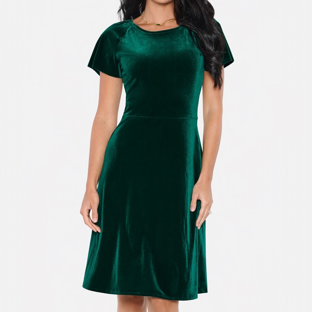 Women’s Mommy and Me Velour Fit and Flare Dress